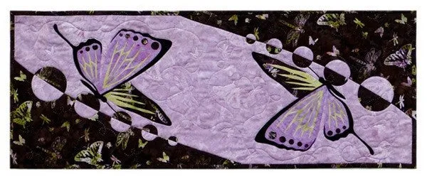 Wildfire Designs Alaska Into the Wild Butterflies Table Runner Applique Quilt Pattern