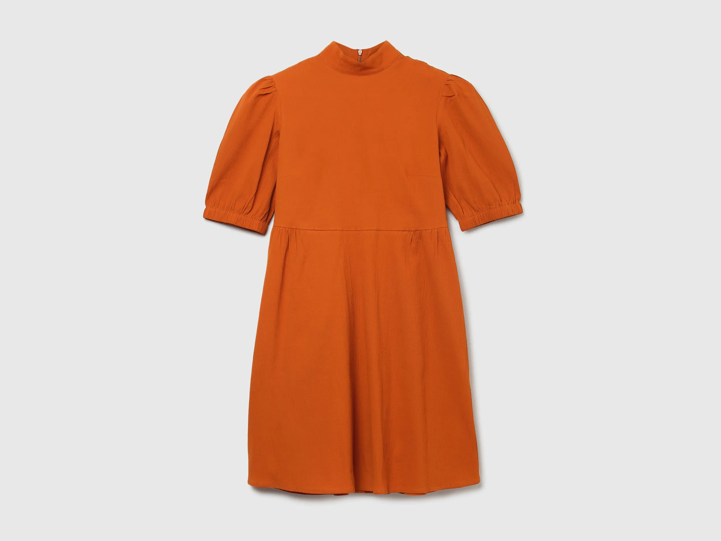 Women Solid High Neck Dress