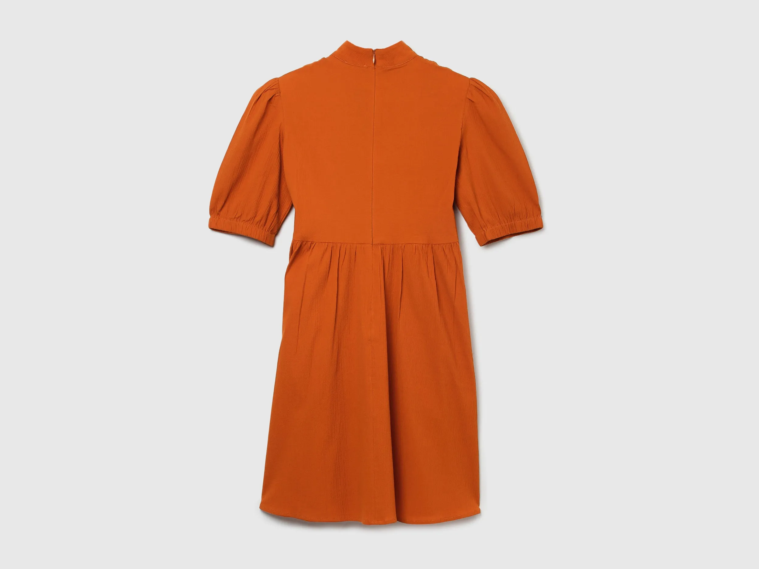 Women Solid High Neck Dress