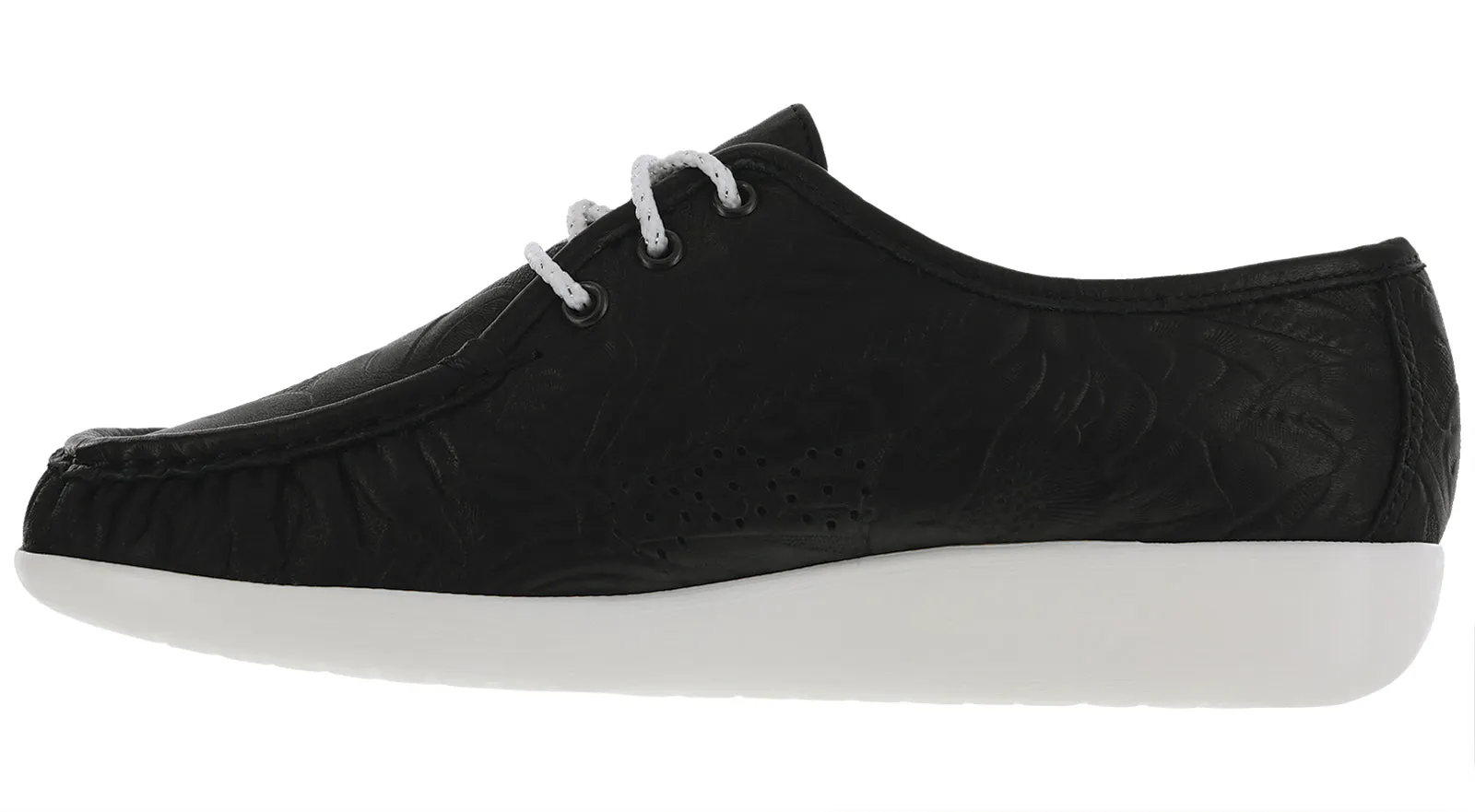 Women's Siesta Lace Up Loafer in Black Larse