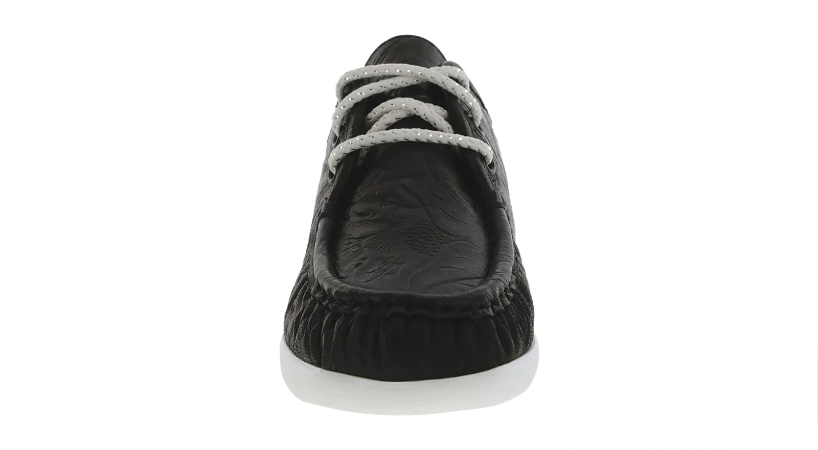 Women's Siesta Lace Up Loafer in Black Larse