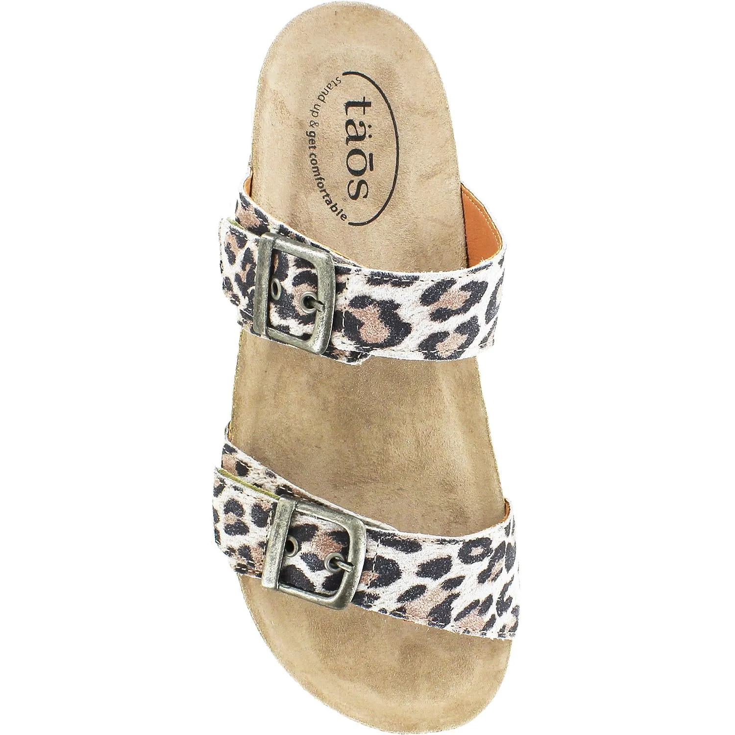 Women's Taos Maximo Grey Leopard Suede