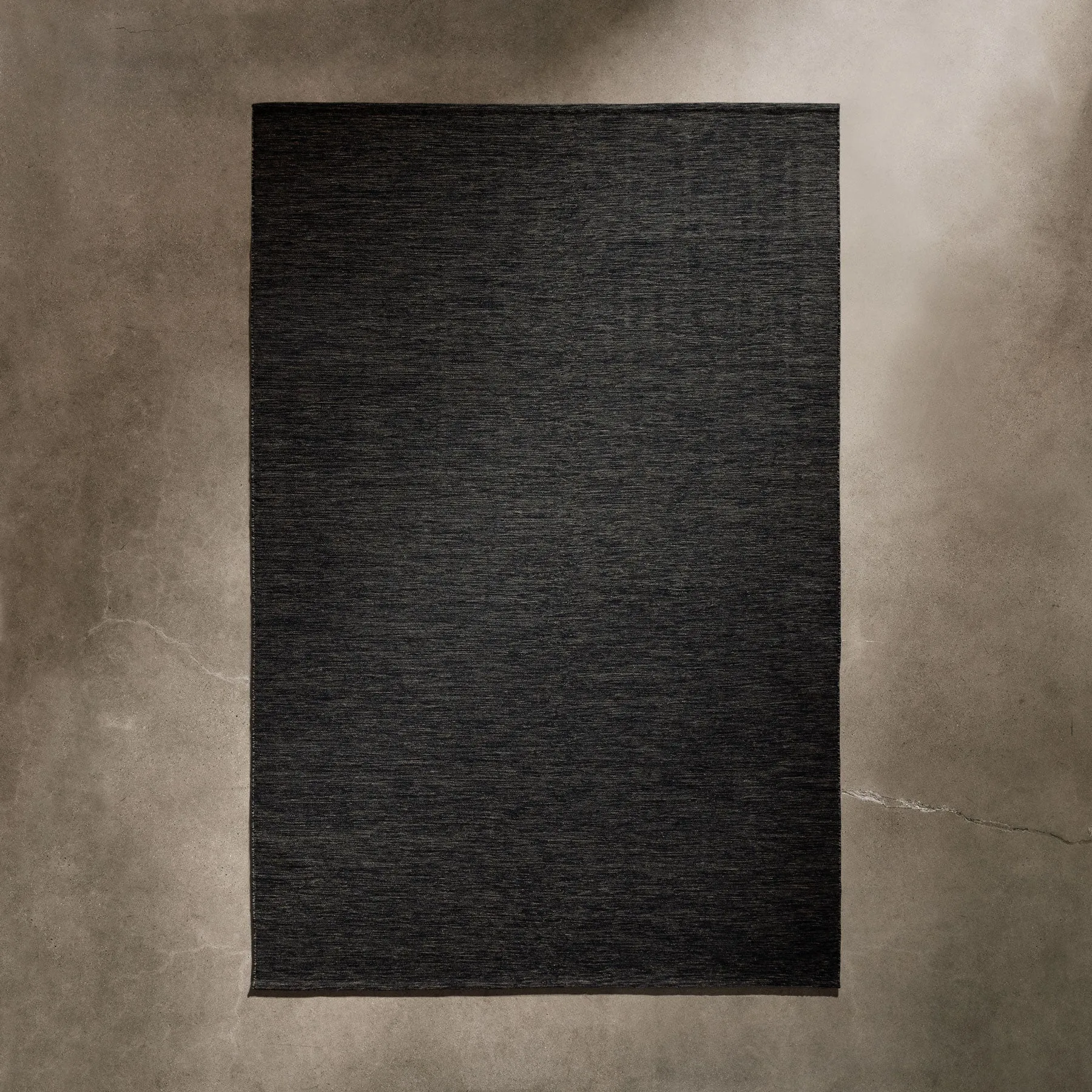 Wool Area Rug - Black Melange