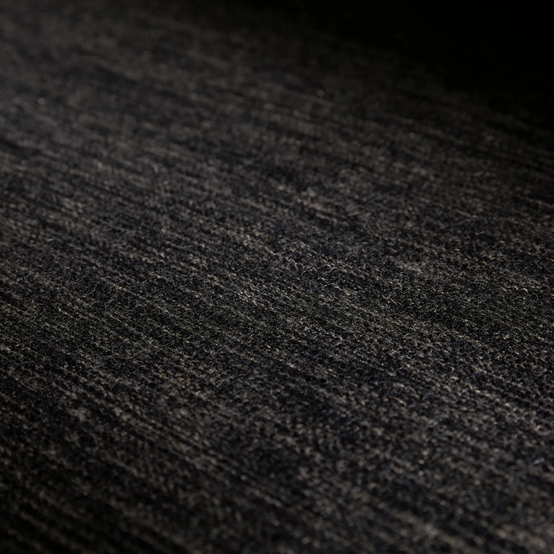 Wool Area Rug - Black Melange