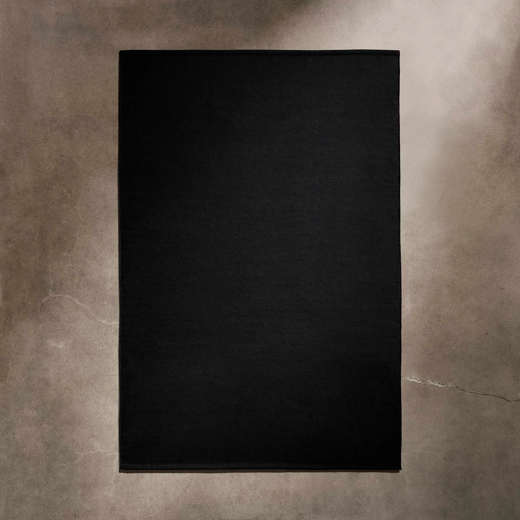 Wool Area Rug - Black