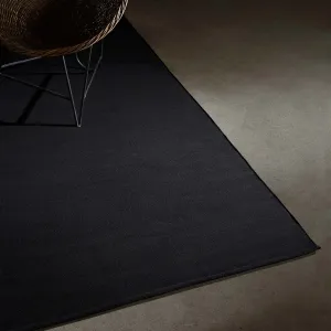 Wool Area Rug - Black
