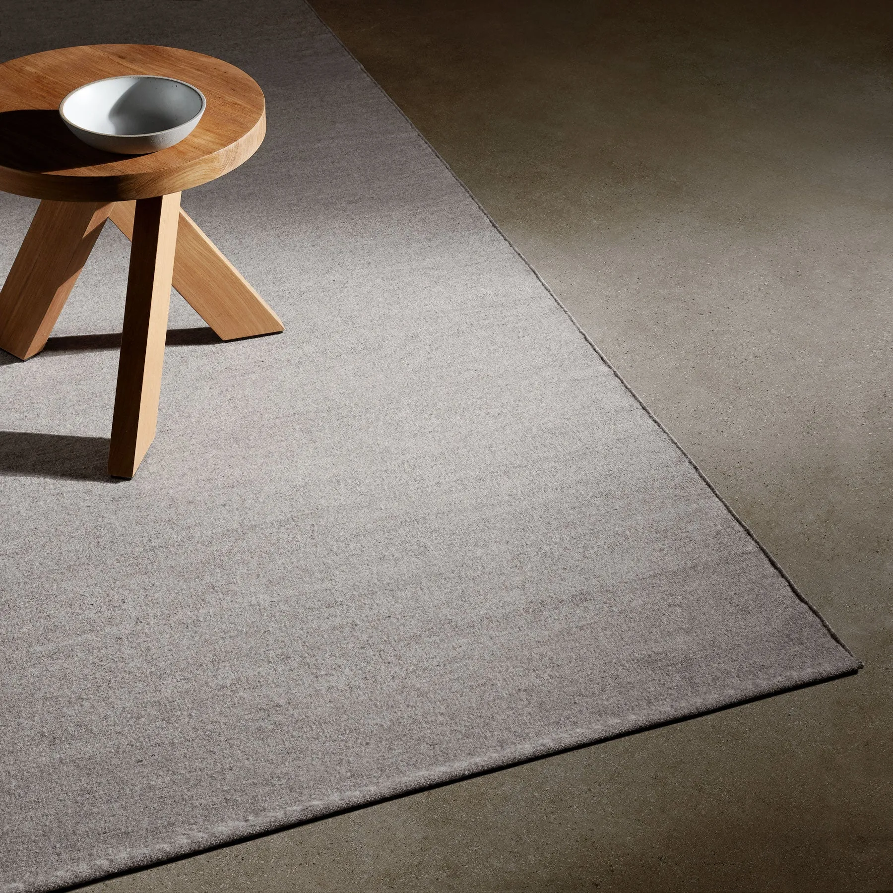 Wool Area Rug - Grey Melange