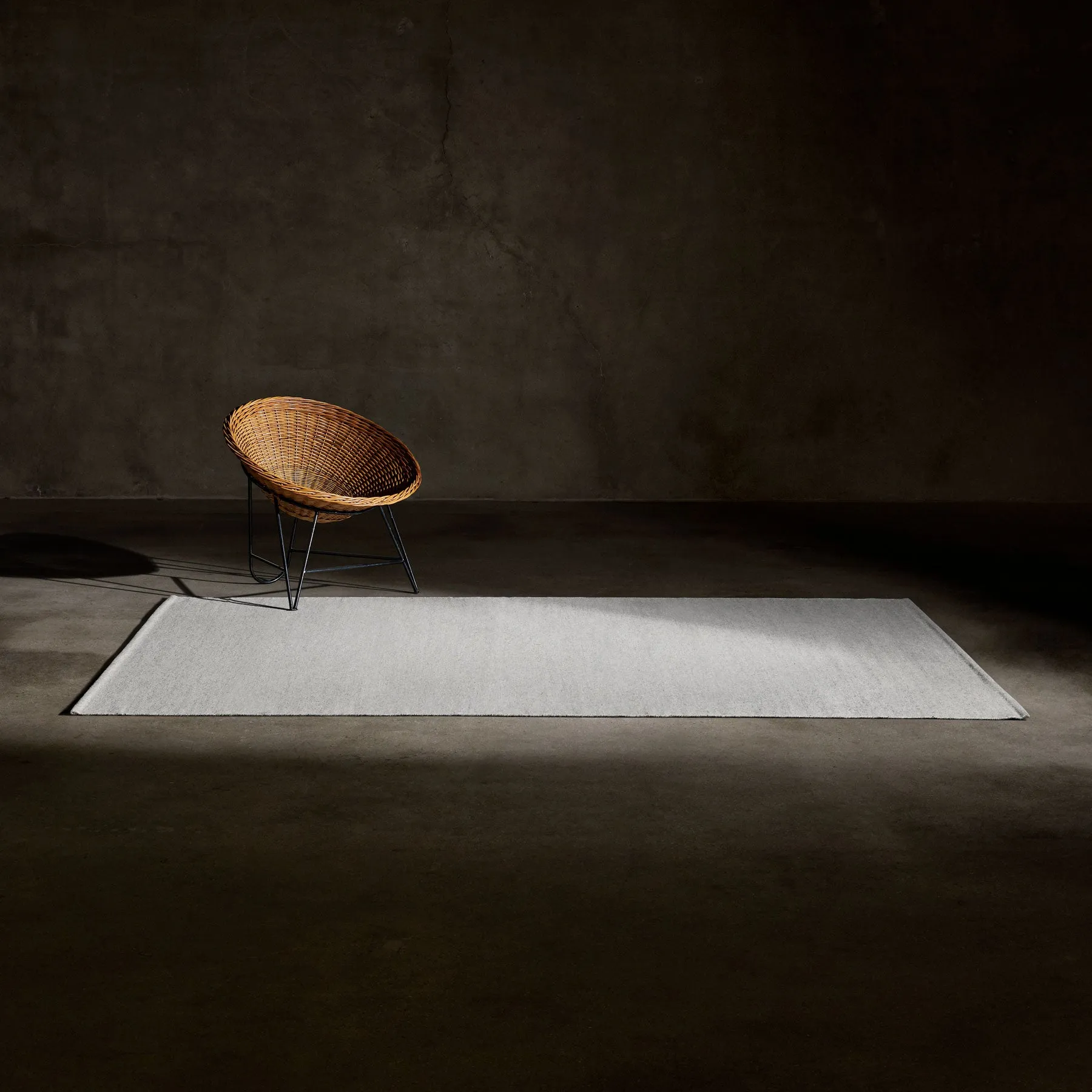 Wool Area Rug - Grey Melange
