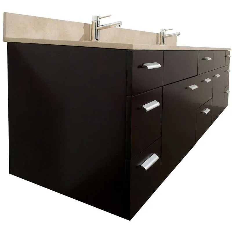 Wyndham Collection Encore 78" Double Bathroom Vanity Set - Espresso WC-CG4000-78-ESP