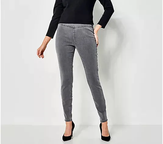 XXSMALL GREY WASH A458131 Girl With Curves Regular Denim Jeggings